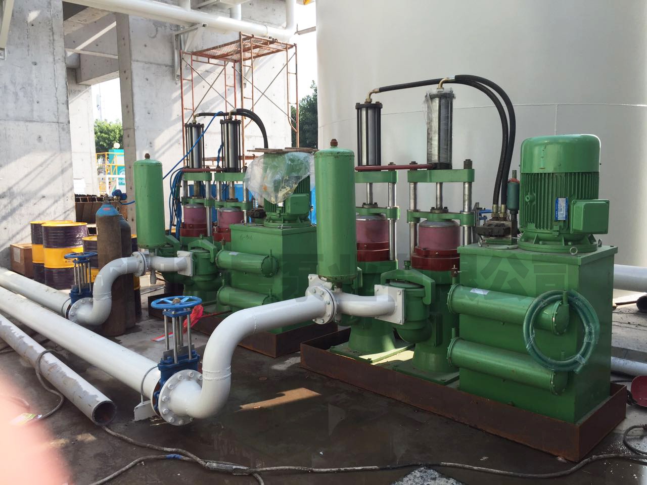 華星陶瓷柱塞泵盾構污泥使用現場-03