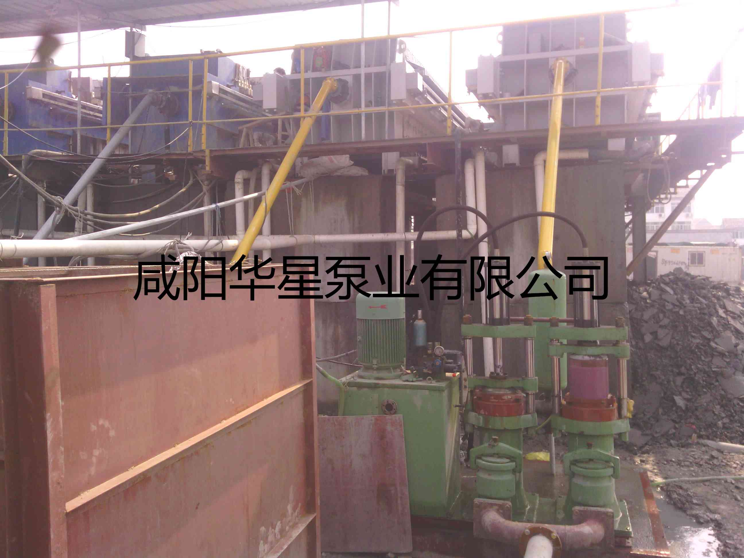 華星YBH300-40節能陶瓷柱塞泵打樁污泥使用現場-02 華星YBH300-40節能陶瓷柱塞泵打樁污泥使用現場-02