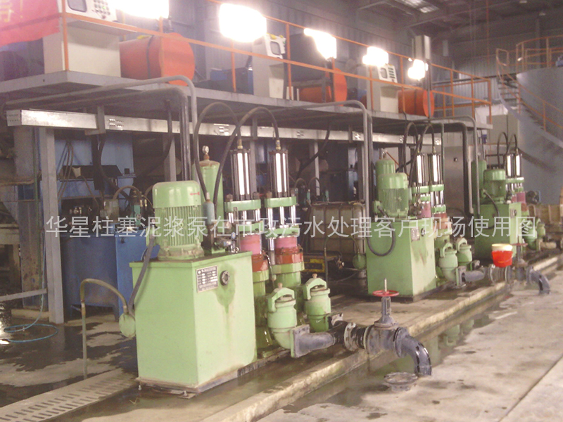 柱塞泥漿泵在市政污水處理客戶現場使用圖